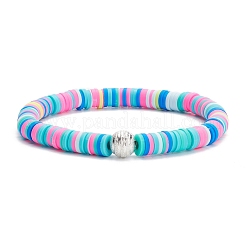 Handmade Polymer Clay Heishi Beads Stretch Bracelets Set&nbsp;BJEW-JB07390