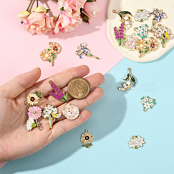 20Pcs 10 Styles Alloy Enamel Pendants&nbsp;ENAM-SC0006-74