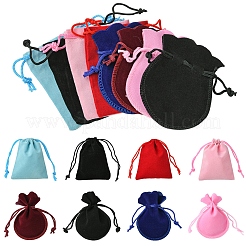 48Pcs 8 Colors Velvet Cloth Drawstring Bags&nbsp;TP-FS0001-01