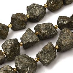 Raw Rough Natural Pyrite Beads Strands&nbsp;G-Z087-B17