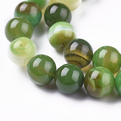 Natural Striped Agate/Banded Agate Beads Strands&nbsp;G-I261-C04-8mm