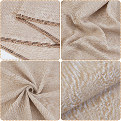 Herringbone Patterned Tweed Fabric for Clothing Accessories&nbsp;DIY-WH0579-94A