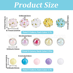 5Pcs 5 Colors Handmade Polymer Clay Beads&nbsp;CLAY-PA0001-48
