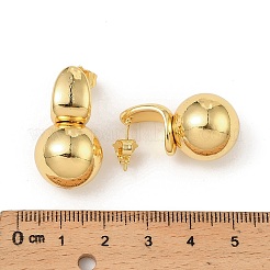 Brass Round Stud Earrings&nbsp;EJEW-F389-21G