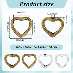 200Pcs 2 Colors Alloy Bead Frames&nbsp;FIND-GA0003-70