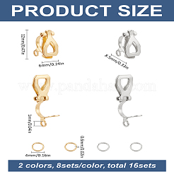 304 Stainless Steel Clip-on Earring Findings&nbsp;STAS-LP0001-51