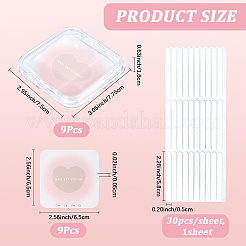 1Sheet Rectangle Double Side Adhesive Glue Sticky Tape For False Nail Tips&nbsp;MRMJ-SP0001-01