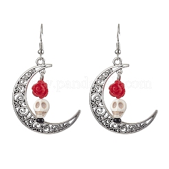 Halloween Alloy Synthetic Turquoise Dangle Earrings&nbsp;EJEW-JE05844