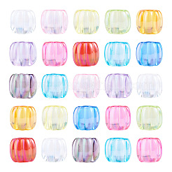 100Pcs UV Plating Transparent Acrylic European Beads&nbsp;TACR-TA0001-93B