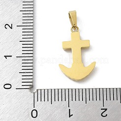 Ion Plating(IP) 304 Stainless Steel Micro Pave Cubic Zirconia Pendants&nbsp;STAS-Z107-07G