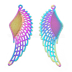 Spray Painted 304 Stainless Steel Filigree Big Pendants&nbsp;STAS-TAC0004-048E
