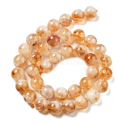 Heated Natural Citrine Beads Strands&nbsp;G-A262-A01-10mm