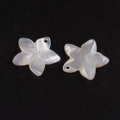 Natural White Shell Mother of Pearl Shell Pendants&nbsp;X-SSHEL-G014-60