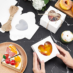 20Pcs Square Paper Cardboard Bakery Boxes&nbsp;CON-BC0002-34B