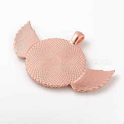 Alloy Pendant Cabochon Setting&nbsp;ALRI-WH0005-11RG