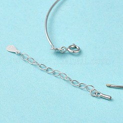 Anti-Tarnish Rhodium Plated 925 Sterling Silver Bangles&nbsp;LS-BJEW-G681-01B-P