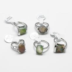 Natural Moss Agate Rings&nbsp;G-S217-05-B