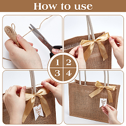 10Pcs Rectangle Canvas Cloth Tote Bags&nbsp;ABAG-UN0001-14