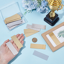 40Pcs 2 Colors Self-adhesion 201 Stainless Steel Type Business Cards&nbsp;AJEW-UN0002-67