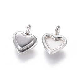 Non-Tarnish 304 Stainless Steel Pendant Cabochon Settings&nbsp;STAS-F222-025
