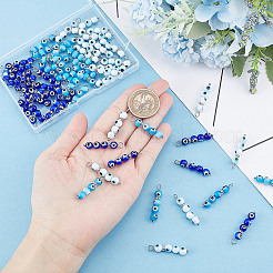 60Pcs 3 Colors Handmade Evil Eye Lampwork  Pendants&nbsp;FIND-DC0001-88