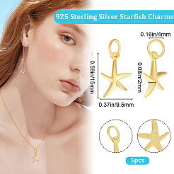 5Pcs 925 Sterling Silver Pendants&nbsp;STER-BBC0005-93