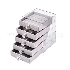 5-Tier PET Plastic Jewelry Storage Drawer Boxes&nbsp;CON-N016-03A