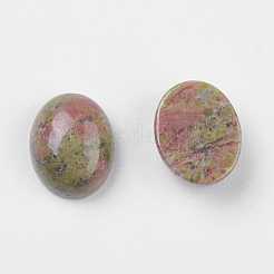 Natural Unakite Cabochons&nbsp;X-G-10x8x4