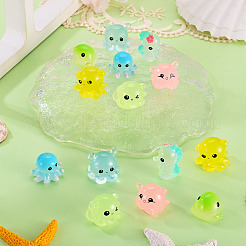 14Pcs 7 Styles Luminous Resin Animal Display Ornaments&nbsp;DJEW-TAD0001-01