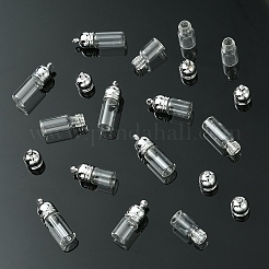 20Pcs 2 Styles Glass Bottle Pendants&nbsp;GLAA-YW0004-38