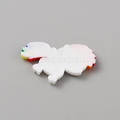 PVC Plastic Cabochons&nbsp;SIL-WH0019-16E