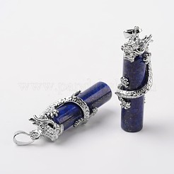 Tube Natural Dyed Lapis Lazuli Pendants&nbsp;G-L455-H10