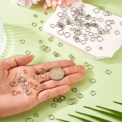 2000Pcs 5 Styles 304 Stainless Steel Open Jump Rings&nbsp;STAS-TA0003-06