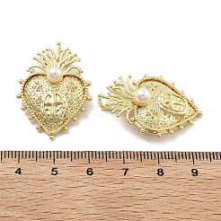 Brass with ABS Plastic Pearl Pendants&nbsp;KK-U060-03G