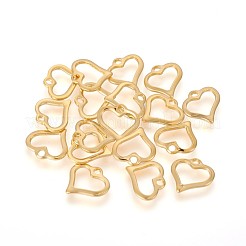 304 Stainless Steel Open Heart Charms&nbsp;STAS-F159-38G