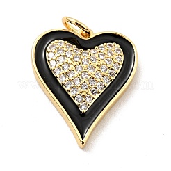 Rack Plating Brass Micro Pave Clear Cubic Zirconia Pendants&nbsp;KK-E015-32G