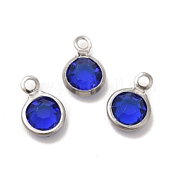 304 Stainless Steel with Glass Charms&nbsp;STAS-G305-11P-01