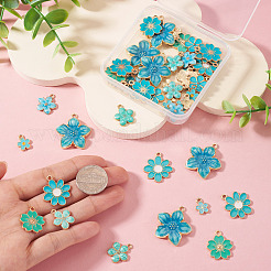 54Pcs 9 Styles Alloy Enamel Pendants&nbsp;ENAM-TA0004-03
