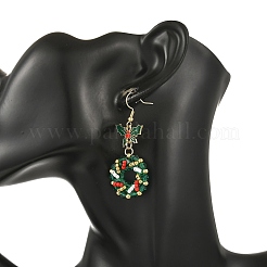 304 Stainless Steel Glass Dangle Earrings&nbsp;EJEW-MZ00805
