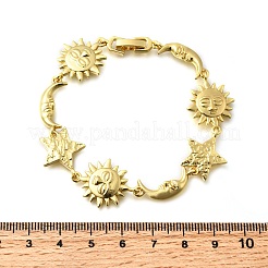 Brass Link Bracelets for Women&nbsp;BJEW-C118-01G
