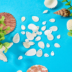 30Pcs 4 Styles Natural White Shell Pendants&nbsp;FIND-TA0004-96