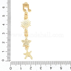 Brass Micro Pave Cubic Zirconia Big Pendants&nbsp;KK-A297-04C-G