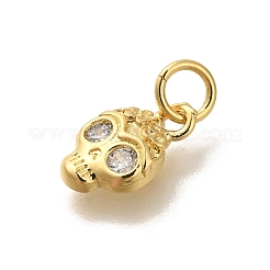 Rack Plating Brass with Cubic Zirconia Pendants&nbsp;KK-Z086-02G