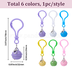 6Pcs 6 Colors Iron Bell Pendant Decorations&nbsp;HJEW-BM0001-19