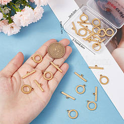 15 Sets 201 Stainless Steel Toggle Clasps&nbsp;STAS-BBC0002-13