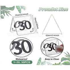27Pcs Acrylic Tent Table Number Sign&nbsp;AJEW-XCP0002-51