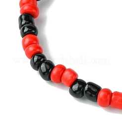 3Pcs 3 Styles Round Glass Seed Beaded Stretch Bracelet Sets&nbsp;BJEW-JB10749-01