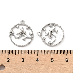 Brass Micro Pave Cubic Zirconia Pendants&nbsp;KK-L260-06