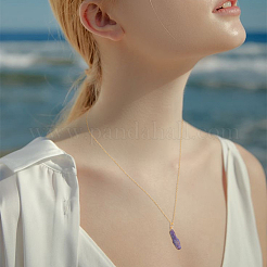 20Pcs Electroplated Natural Quartz Crystal Dyed Pendants&nbsp;FIND-FG0003-29