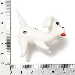 3D Dalmatian Dog Handmade Lampwork Ornaments Figurine&nbsp;DJEW-C013-01